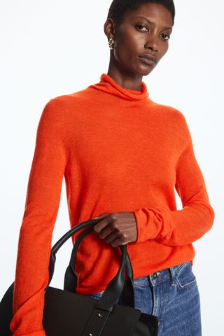 COS + Seamless Knitted High-Neck Top