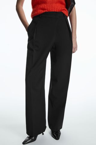 COS + Straight-Leg Crossover-Waist Trousers