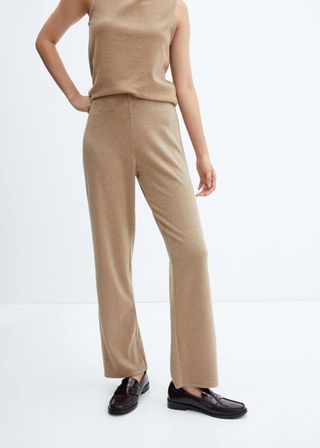 Mango + Straight Knitted Trousers