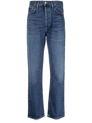 Agolde + Blue '90s Pinch High-Rise Straight Jeans
