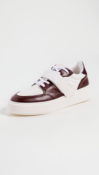Ganni + Sporty Mix Cupsole Low Top Velcro Sneakers