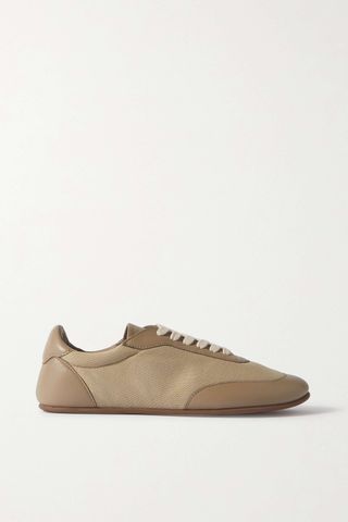 The Row + Owen City Leather and Mesh Sneakers