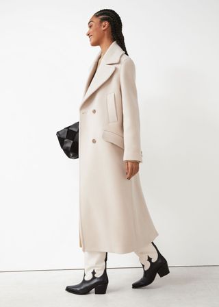 & Other Stories + Oversized Wide Collar Wool Coat