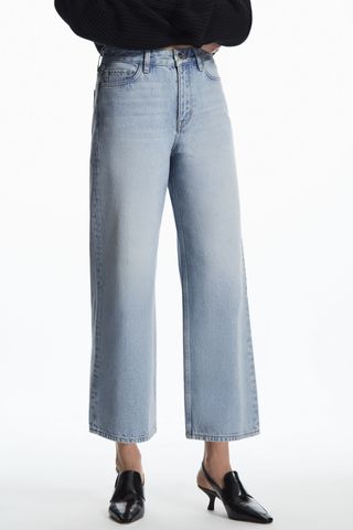 COS + Wide-Leg High-Rise Cropped Jeans