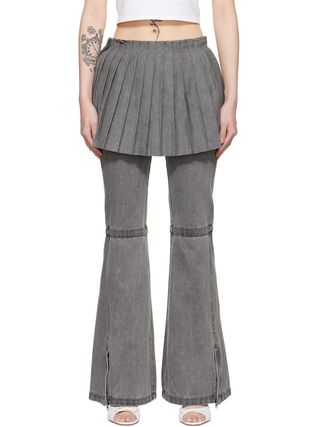 Nodress + Gray Faded Denim Jeans