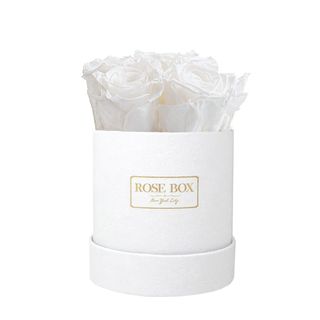 Rose Box NYC + Mini White Box With Pure White Roses