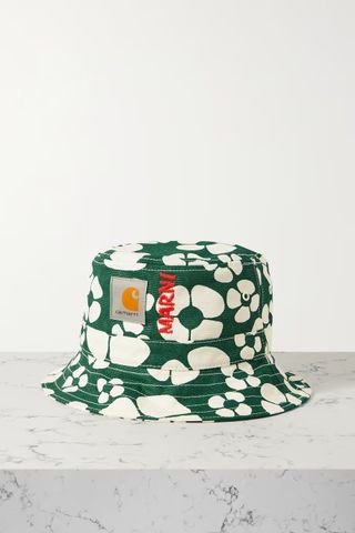 Marni x Carhartt + Wip Embroidered Floral-Print Cotton-Canvas Bucket Hat