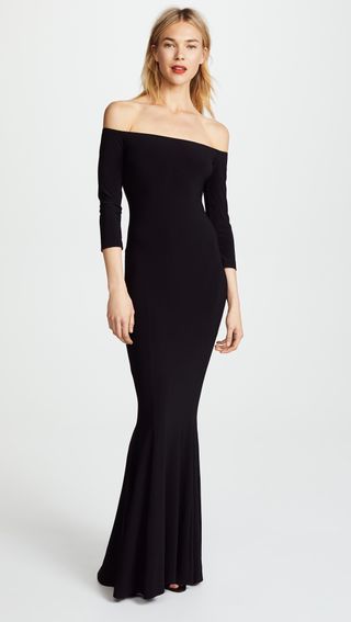 Norma Kamali + Kamali Kulture Off Shoulder Fishtail Gown