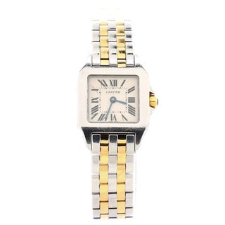Cartier + Santos Demoiselle Quartz Watch Stainless Steel and Yellow Gold
