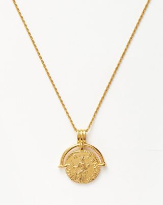 Missoma x Lucy Williams + Engravable Roman Arc Coin Necklace