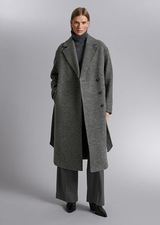 & Other Stories + Voluminous Belted Wool Coat