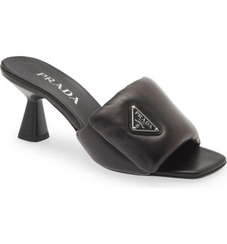 Prada + Padded Leather Slide Sandal