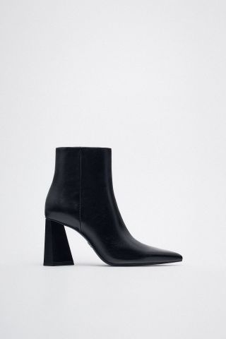 Zara + Triangular Heel Boots