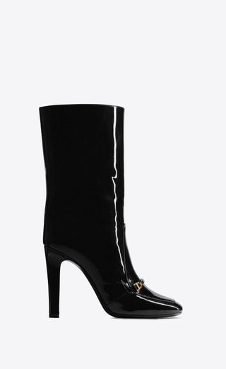 Saint Laurent + Camden Boots in Patent Leather