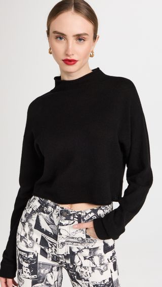 Reformation + Cashmere Cropped Turtleneck Sweater