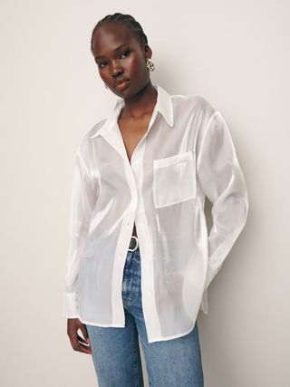 The Reformation + Will Oversized Sheer Shirt