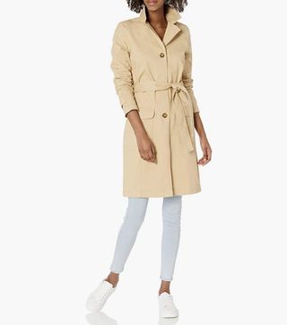 Daily Ritual + Stretch Twill Trench Coat