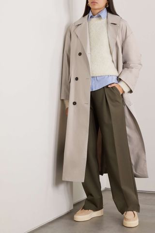 Max Mara + Double-Breasted Cotton-Blend Gabardine Trench Coat
