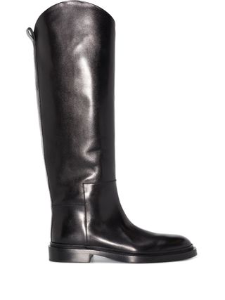 Jil Sander + Knee-High Leather Boots
