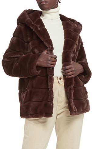 Apparis + Goldie 5 Faux Fur Coat