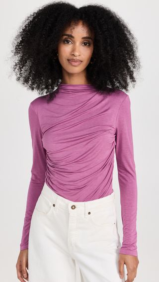 Enza Costa + Viscose Jersey Twist Top