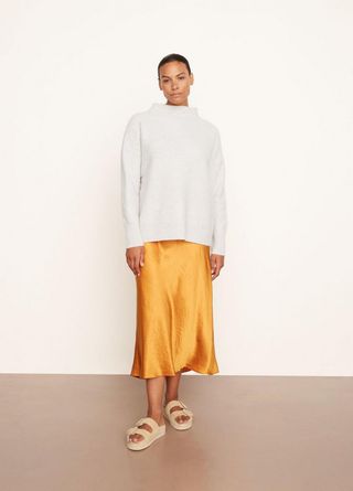 Vince + Cashmere Funnel Neck Sweater