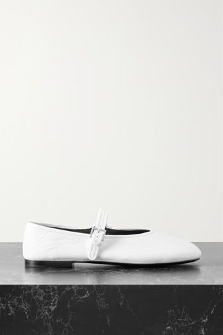 The Row + Boheme Leather Mary Jane Ballet Flats