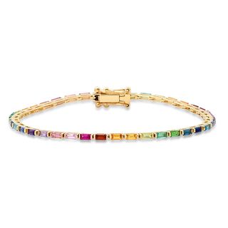 Eriness + Rainbow Baguette Tennis Bracelet