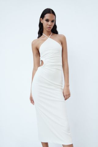 Zara + Cut Out Halter Dress