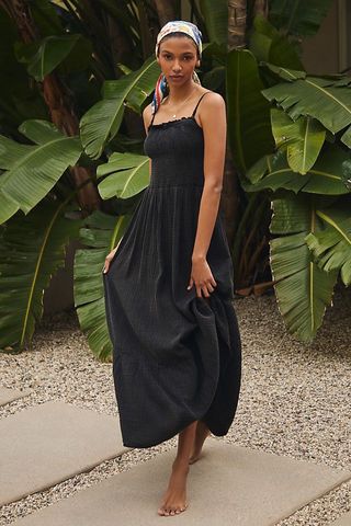 By Anthropologie + The Marisol Smocked Gauze Maxi Dress