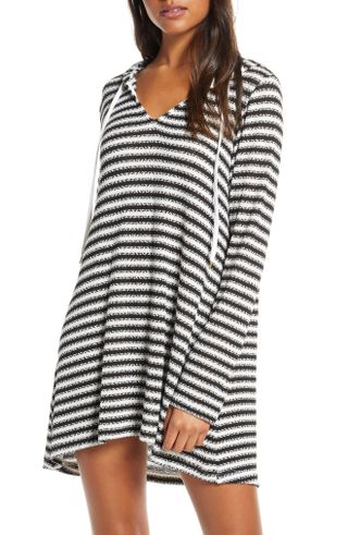 La Blanca + Slouchy Hooded Sweater Cover-Up Tunic
