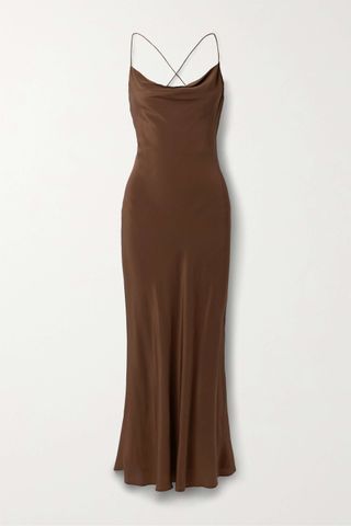 13. Matteau + Draped Silk Crepe De Chine Maxi Dress