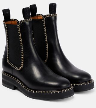 Chloé + Leather Chelsea Boots