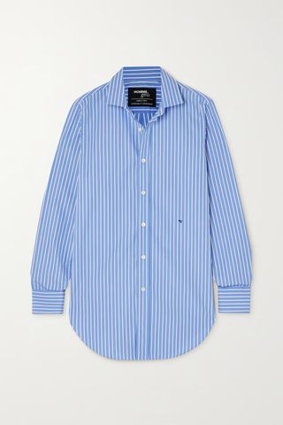 Hommegirls + Striped Cotton-Poplin Shirt