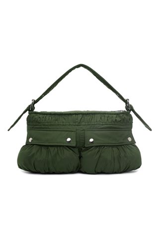 Molly Goddard + Green Medium Double Pocket Bag