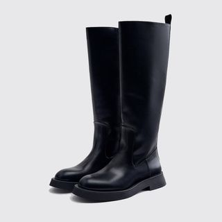 Zara + Flat Knee Boots
