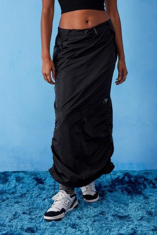 Iets Frans... + Black Baggy Tech Maxi Skirt