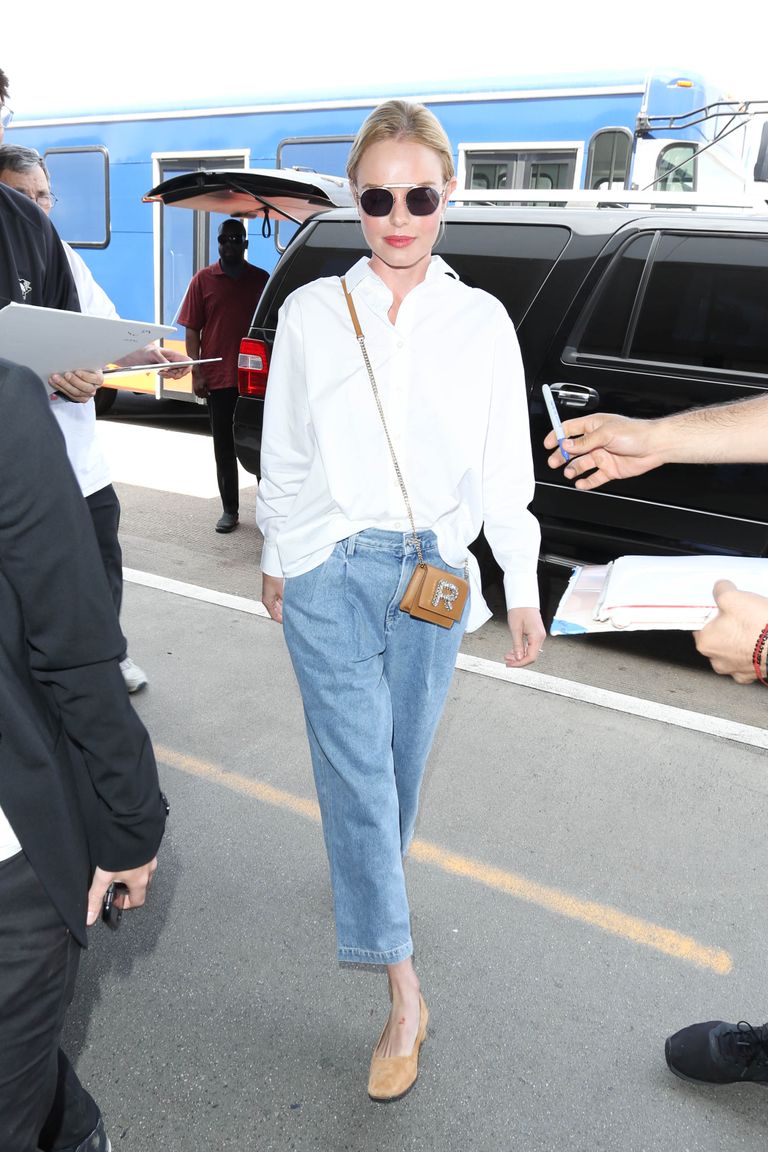 11 Celebrity Airport Looks With Ballet Flats | Who What Wear