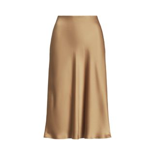 Ralph Lauren + Satin Charmeuse A-Line Skirt
