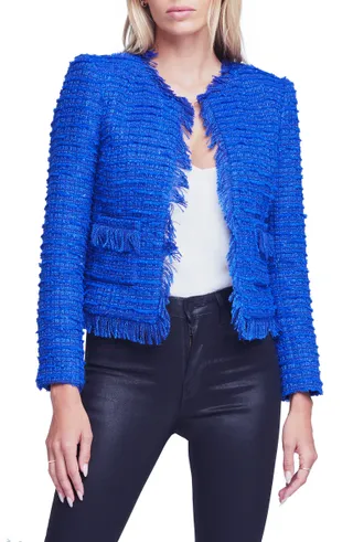 L'Agence + Angelina Sequin Tweed Jacket