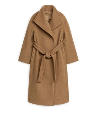 Arket + Wool Blend Wrap Coat