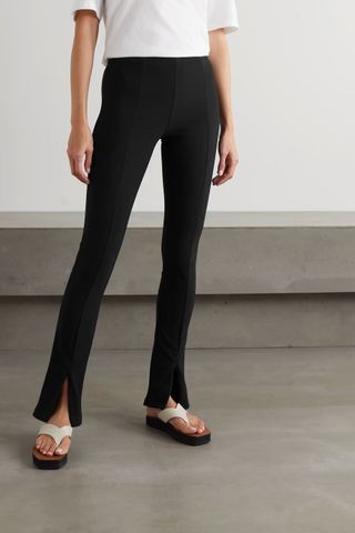 The Frankie Shop + Reya Ribbed Stretch-Jersey Flared Leggings