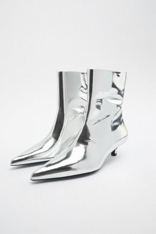 Zara + Metallic Boots