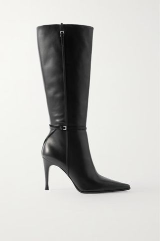 Reformation + Rena Buckled Leather Knee Boots