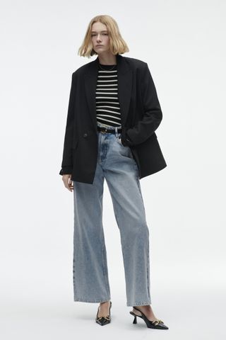 Zara + Oversized Double Breasted Jacket