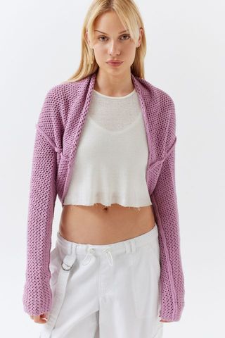 Urban Outfitters + Tess Ruched Shrug Sweater