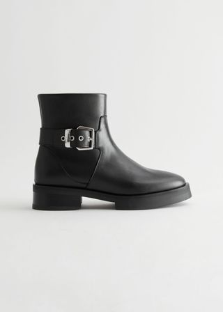 & Other Stories + Buckled Chelsea Leather Boots