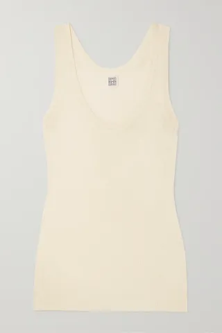 Toteme + Ribbed Silk and Cashmere-Blend Tank