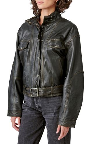 Lucky Brand + Belted Bomber Jacket