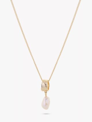 Tutti & Co + Textured Ring and Pearl Necklace